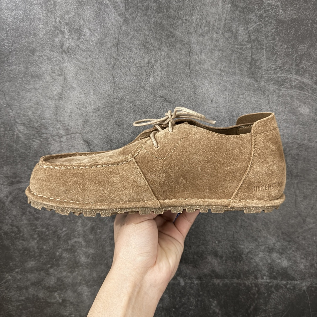 图片[2]-【公司级】博肯-Birkenstock Utti Lace 勃肯绒面革 时尚复古 低帮 生活休闲鞋 老钱风 包头袋鼠鞋 牛皮绒面革复古鞋 时下大火的老钱风，乐福式设计鞋头增加了优雅的气质！可为各式休闲或优雅造型增添休闲风范 磨砂牛皮革 实用的马克线阵车在鞋头的手工质感 货号：1027321 尺码：35-45-选品中心
