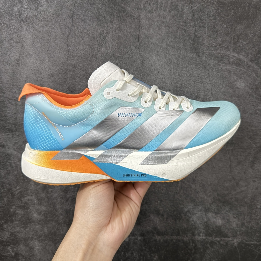 【RS纯原】Adidas Adizero Adios Pro 4 M竞训跑步鞋 KH6360 市场独一档品质 区别所有版本 原鞋购入开发数月 原材料 原档案打造 细节版型一比一 独立双层组合底私模. 搭配ENERGYRODS 2.0真碳柱，每一步都动力满满 鞋面用的是Lightlock技术，轻透又贴合，就像给脚定制的一样。 中底是全掌Lightstrike Pro泡棉，软弹感超绝 真正一比一还原真实脚感💪🏻 尺码：36 36.5 37 38 38.5 39 40 40.5 41 42 42.5 43 44 44.5 45 46-选品中心