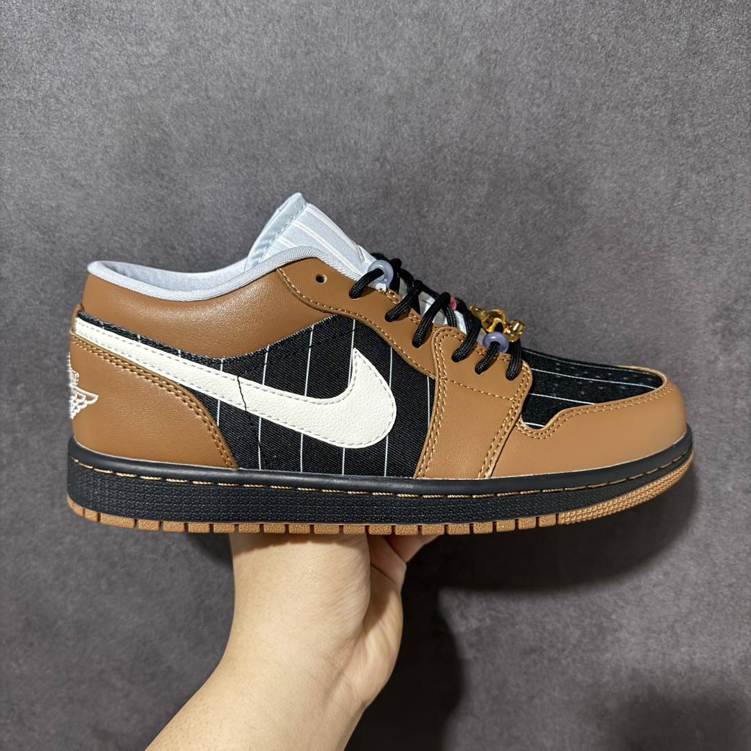 【K版】Air Jordan 1 Low 黑棕条纹 升级正确原装楦型开发纸版 中底注胶孔内置真Sole气垫 耐克Nike Air Jordan1 Low AJ低帮乔丹一代低帮经典复古文化休闲运动篮球鞋原鞋开模 拒绝公底 购置原厂同步原材料 都有细节还原98%原汁原味忠于原版 货号：IR7560 010 尺码：36 36.5 37.5 38 38.5 39 40 40.5 41 42 42.5 43 44 45 46-莆田鞋