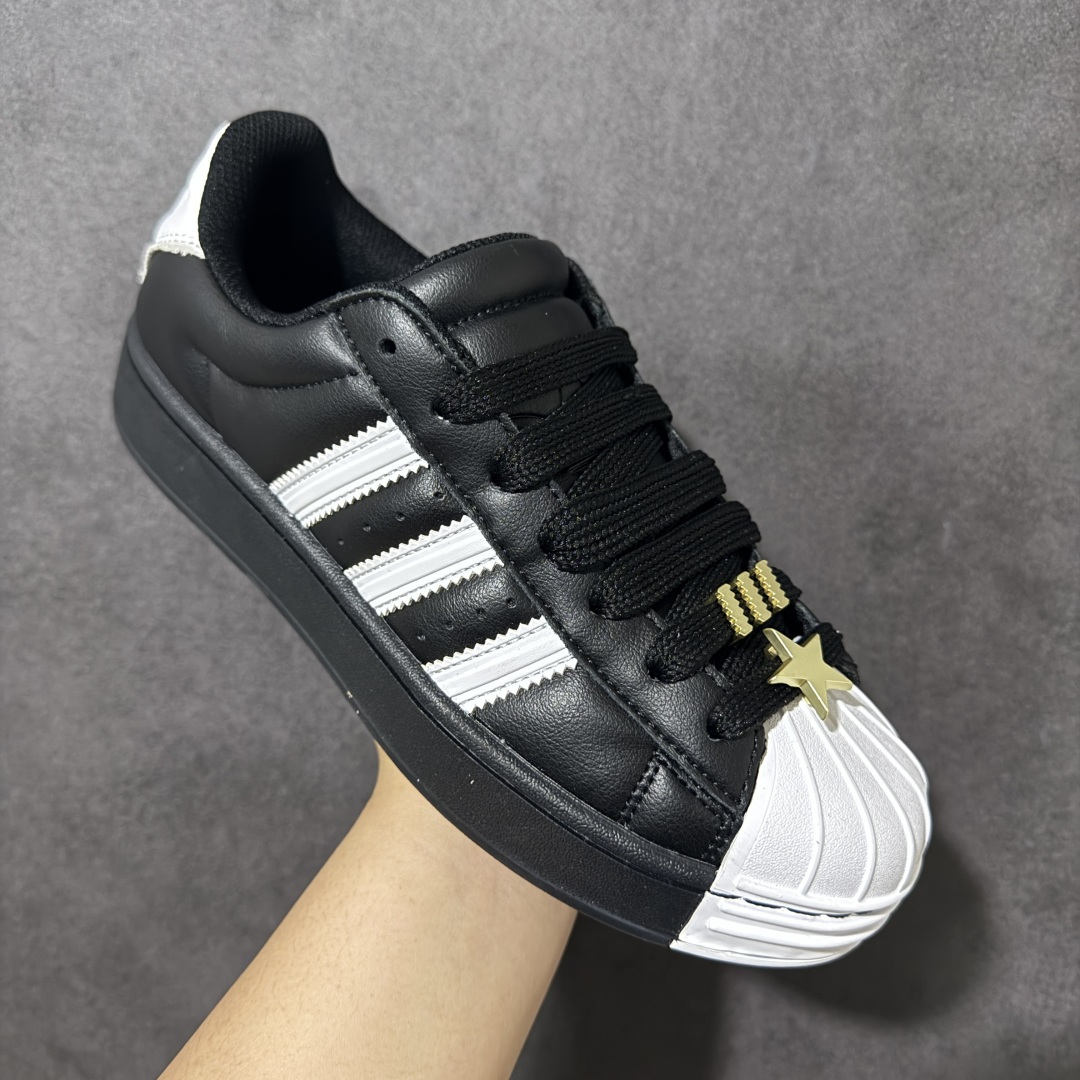 图片[3]-【公司级】Adidas Superstar 2 ST 贝壳头3.0低帮休闲面包鞋  #头层牛皮的胖版贝壳头 填充超饱满的面包鞋身 包裹感超棒 标志性贝壳头做了加宽设计 防撞耐造 货号：JR7444  尺码：36 36 36.5 37 38 38.5 39 40 40.5 41 42 42.5 43 44 44.5 45-选品中心