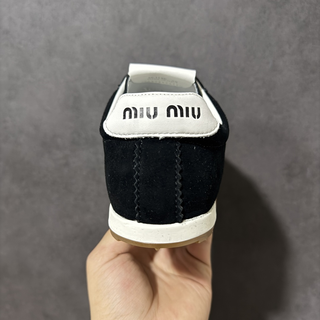 图片[4]-【公司级】MiuMiu Plume 缪缪平底系带薄底低帮生活休闲德训鞋 货号：5E114E  尺码：36 36.5 37 37.5 38 38.5 39 39.5 40 41 42 42.5 43 44 44.5 45-选品中心