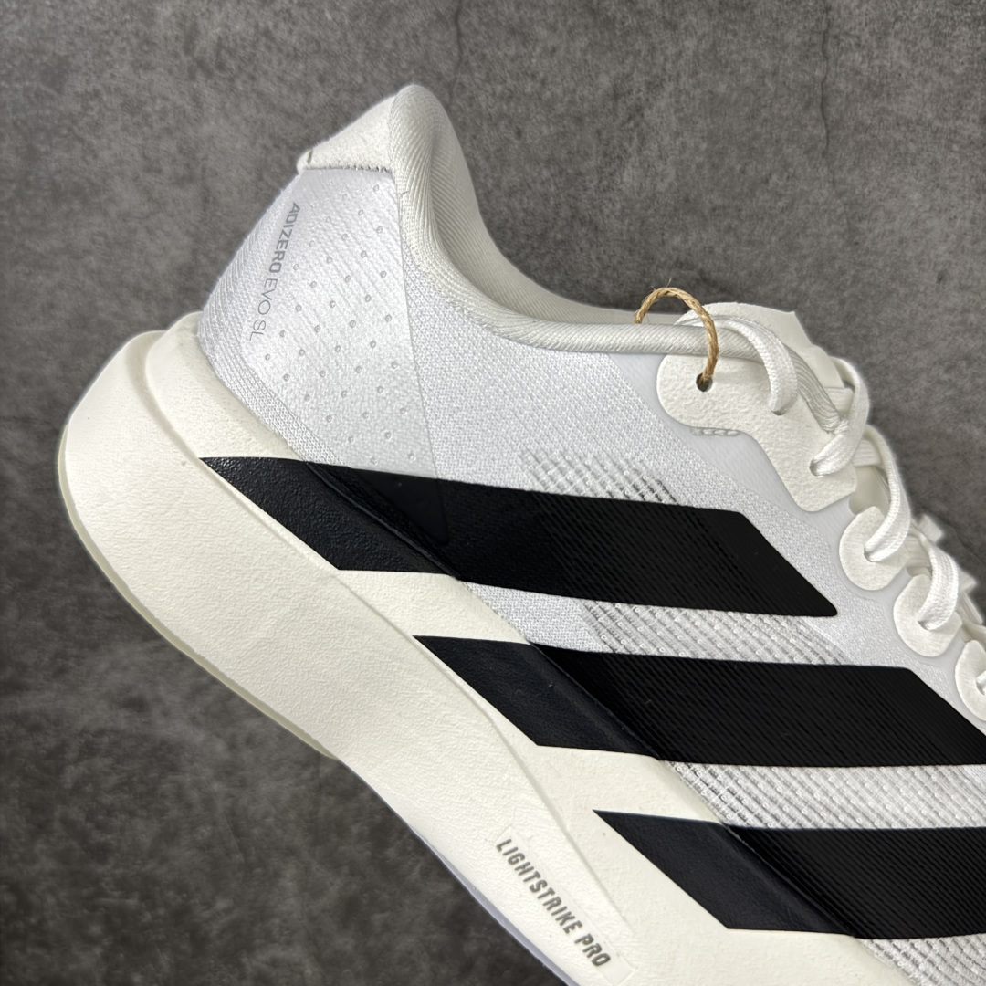 Adidas Adizero EVO SL 马拉松竞速专业跑鞋 市场最强版出货原材料 内置碳板原厂网纱潮