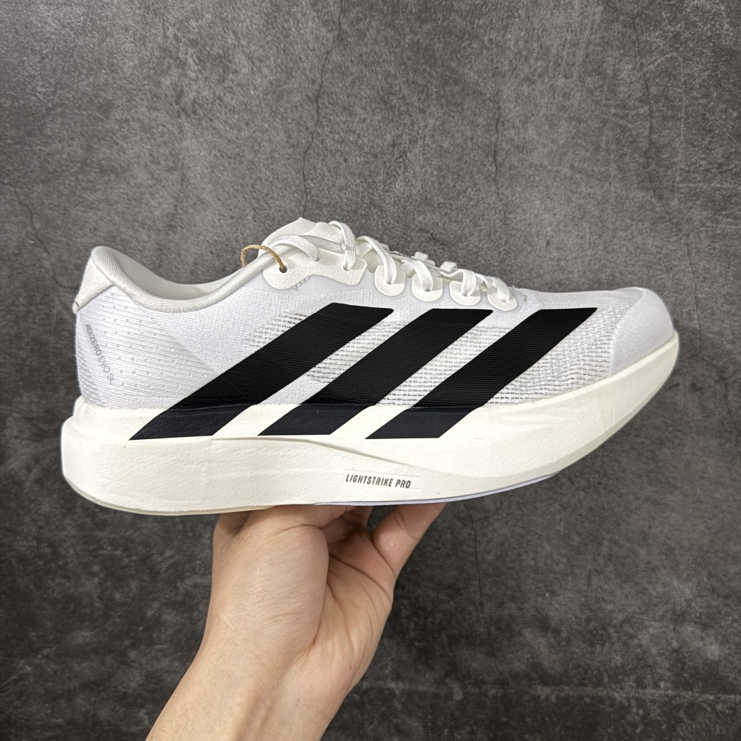 Adidas Adizero EVO SL 马拉松竞速专业跑鞋 市场最强版出货原材料 内置碳板原厂网纱潮