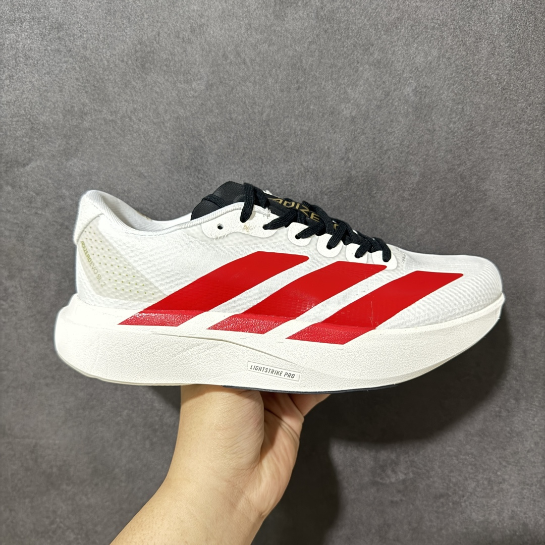 【公司级】Adidas Adizero Pro Evo SL 阿迪达斯 舒适百搭防滑耐磨 低帮 休闲跑步鞋 中底配置方面搭载全掌Lightstrike Pro 鞋面采用透气网面 契合日常训练鞋的定位 外底给到了橡胶 更加防滑耐磨 货号：KJ6172 尺码：36 36.5 37 38 38.5 39 40 40.5 41 42 42.5 43 44 45-选品中心