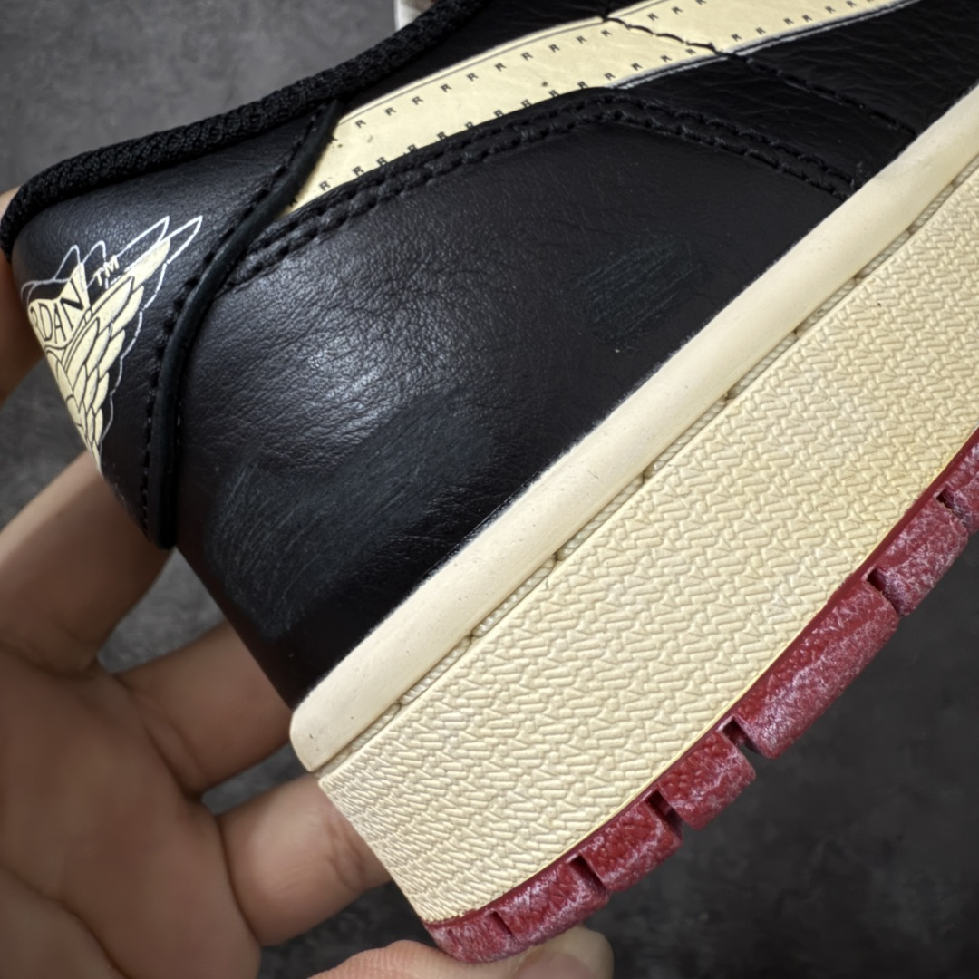 图片[3]-【DT版本】Nigel Sylvester x Air Jordan 1 Low OG Nitro \”Better With Time\” 低帮 黑白红 AJ1低邦 白黑红 尿渍2.0 男女同款 乔丹篮球鞋系列 IB8958-001 全新og系列出货 国内一线头部知名大厂出品 高端外贸零售专供品质 原鞋原楦头纸板开发 原厂气垫 原厂竖纹防尘纸 极致一眼正品既视感 整体楦型最大限度还原公司正品 尺码：40 40.5 41 42 42.5 43 44 44.5 45 46 47.5-选品中心