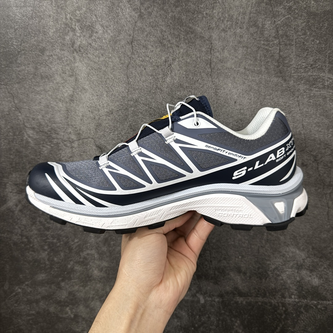 图片[2]-【纯原W1版】 Salomon XT-6 Expanse 一代 萨洛蒙复古潮流户外机能登山跑鞋 478640 纯原外贸平台特供订单 耗时半年巨作 全套原纸板楦头开发 原厂特供网布配套加持 确保原汁原味 完美呈现版型 原档数据独家私模五层组合大底 原装Ortholite轻量化鞋垫 中底布带钢印编号 原厂TPU锁扣 进口港宝加持 后跟自然饱满 还原公司包裹性 鞋面以“锯齿”状的包裹系统呈现 在基色底之下加入了各种色点缀 将公司的最新技术和时尚前卫的造型融入耐用的长跑款式中 鞋面由 TPU 薄膜制成 并焊接在高耐磨网眼上 使其既时尚又坚固 由 ACS底盘支撑 可增强稳定性和支撑力 以及由橡胶凸耳 Contragrip外底覆盖的 EVA 缓冲中底 旨在应对崎岖的地形 鞋舌上的彩色Salomon 标签、Quicklace 系统以及鞋头、鞋舌和鞋跟上的附加品牌使细节更加完美 让穿着者可以轻松驾驭户外与通勤下的任何运动生活场景 无缝鞋身户外随意纵横 颜值与脚感兼备 出街通勤 绝对非常吸睛 你值得拥有 尺码：36 36.5 37.5 38 38.5 39 40 40.5 41 42 42.5 43 44 44.5 45-选品中心