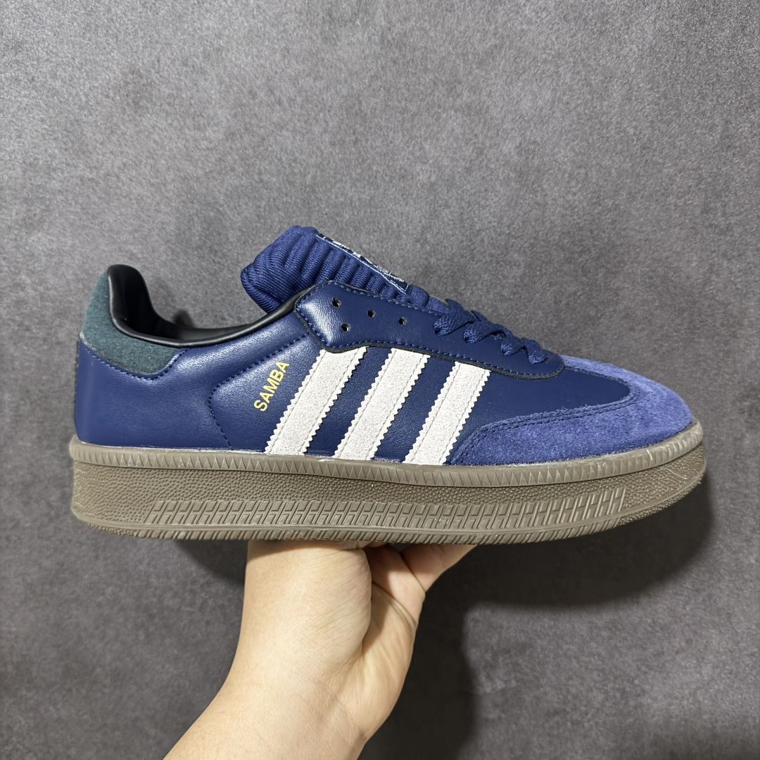 【公司级】adidas Samba XLG F百搭单品舒适百搭 潮流增高低帮板鞋 全新的设计Samba XIg 配置全新的渐变adidas鞋盒 加大加厚的鞋型设计 妥妥的时下流行面包鞋 鞋头麂皮加触感厚实牛皮鞋身 简单别致的设计适配不同的穿搭体验 加厚的EVA鞋底 让你重新体现不一样的SAMBA 时尚的潮流密码紧致的体现在简约的T头Samba XIg 货号：IE9179 尺码：36-45无半码-选品中心