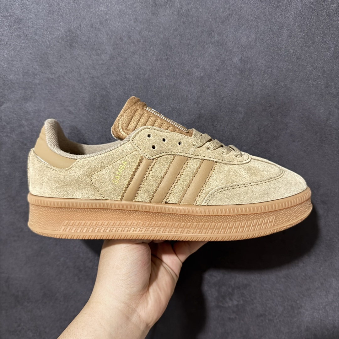【公司级】adidas Samba XLG F百搭单品舒适百搭 潮流增高低帮板鞋 全新的设计Samba XIg 配置全新的渐变adidas鞋盒 加大加厚的鞋型设计 妥妥的时下流行面包鞋 鞋头麂皮加触感厚实牛皮鞋身 简单别致的设计适配不同的穿搭体验 加厚的EVA鞋底 让你重新体现不一样的SAMBA 时尚的潮流密码紧致的体现在简约的T头Samba XIg 货号：IG6289 尺码：36-45无半码-选品中心