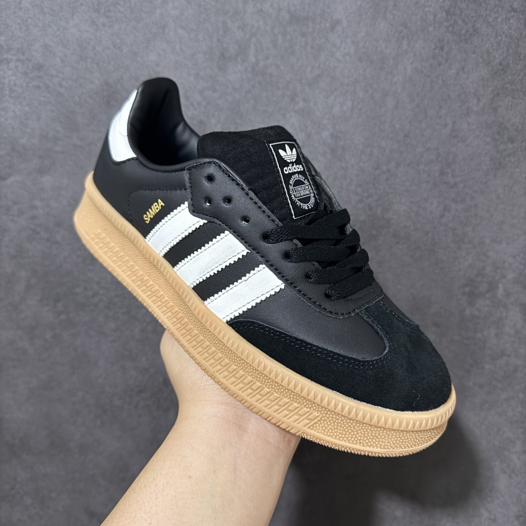 图片[3]-【公司级】adidas Samba XLG F百搭单品舒适百搭 潮流增高低帮板鞋 全新的设计Samba XIg 配置全新的渐变adidas鞋盒 加大加厚的鞋型设计 妥妥的时下流行面包鞋 鞋头麂皮加触感厚实牛皮鞋身 简单别致的设计适配不同的穿搭体验 加厚的EVA鞋底 让你重新体现不一样的SAMBA 时尚的潮流密码紧致的体现在简约的T头Samba XIg 货号：IE1379 尺码：36-45无半码-选品中心