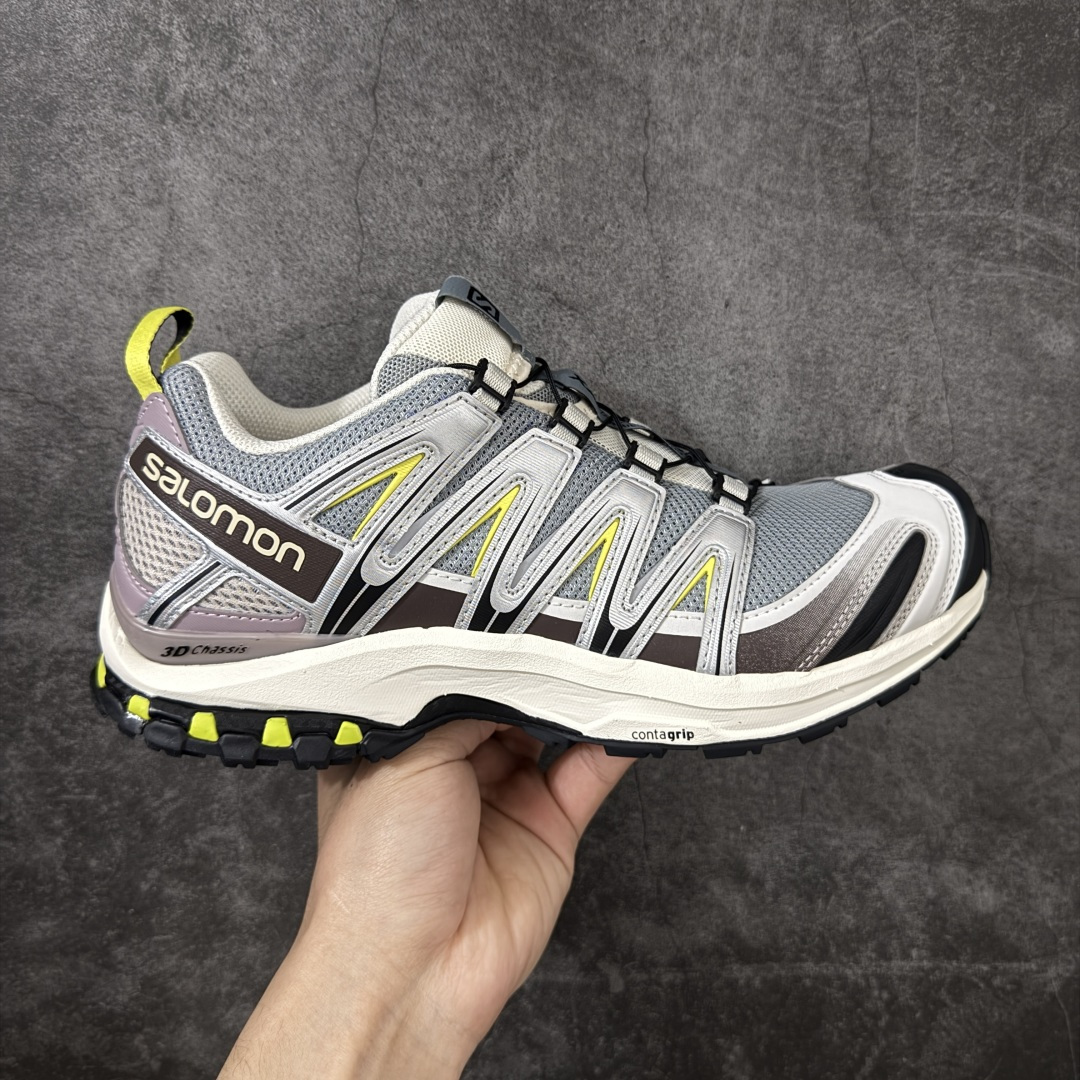 【A1纯原版】SALOMON XA Pro 3D 沙场灰 412322 萨洛蒙潮流越野机能户外功能鞋 纯原外贸平台特供订单 耗时半年巨作 全套原纸板楦头开发 原厂特供网布配套加持 确保原汁原味 完美呈现版型 原档数据独家私模五层组合大底 男女鞋同步官方开发 原装Ortholite轻量化鞋垫 中底布带钢印编号 原厂TPU锁扣 进口港宝加持 后跟自然饱满 还原公司包裹性 鞋面采用SENSIFT贴合技术 全方位贴合包裹脚型 鞋跟部鞋底牵引设计 提供强大的抓地性能 更适应野外崎岖不平的道路 其3D ADVANCED CHASSIS底盘 材料轻量大化 钉齿设计更具稳定性 防护性 鞋底易磨损区运用CONTAGRIP高耐磨材料 应对城市硬质路面长距离跑考验 尺码：36 36.5 37.5 38 38.5 39 40 40.5 41 42 42.5 43 44 44.5 45-选品中心