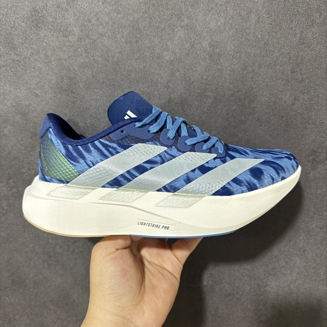 【公司级】Adidas Adizero Evo SL 阿迪超轻透气缓震跑鞋  #以令人难以置信的138克重量，刷新了跑鞋轻量化的记录，阿迪在材料科学和工艺技术上的深厚积累。  #全新鞋款采用Lightweight Upper材料，让穿着者几乎能够体验到一种\