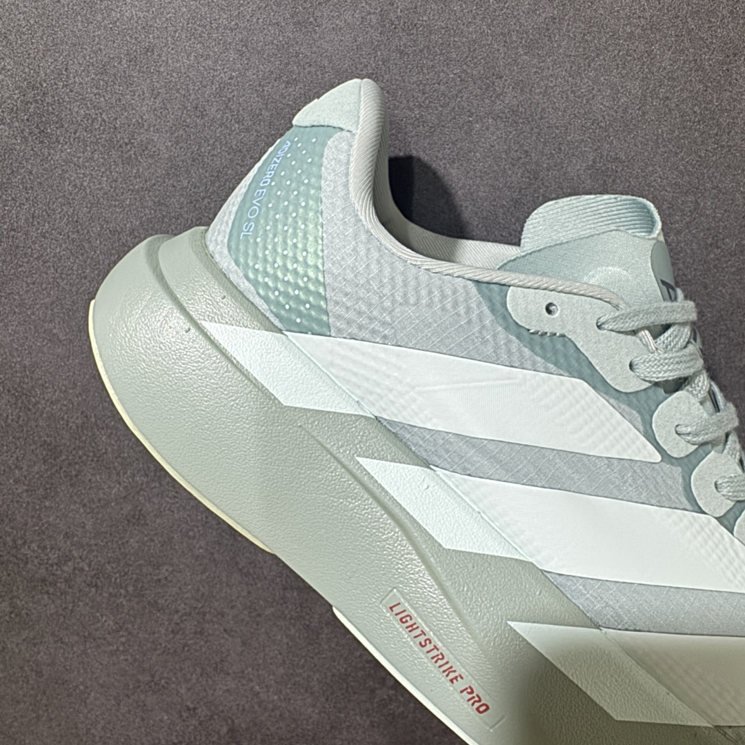 图片[7]-【公司级】Adidas Adizero Evo SL 阿迪超轻透气缓震跑鞋  #以令人难以置信的138克重量，刷新了跑鞋轻量化的记录，阿迪在材料科学和工艺技术上的深厚积累。  #全新鞋款采用Lightweight Upper材料，让穿着者几乎能够体验到一种\”裸足\”的感觉 货号：JQ4444  尺码：36 36.5 37 38 38.5 39 40 40.5 41 42 42.5 43 44 44.5 45-选品中心