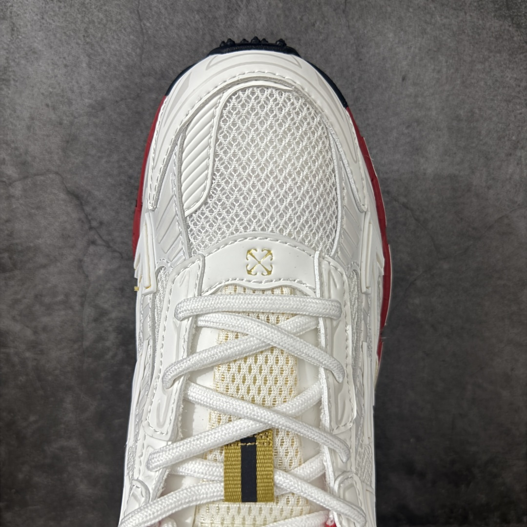 图片[5]-【纯原OK版本】Off-White OW最新款跑鞋 复古休闲鞋 百分百原盒正确版 原楦原纸板数据开发 4层分离大底#鞋面采用3d立体打印和多种材料拼接而成#防滑耐磨透气性轻便跑鞋 作为曾经爆火 并且定位奢潮领域的标志性品牌 Off-White 仍需要不断更新符合当下潮流时尚的复古运动鞋款，以期收获基本盘消费者的关注 此次更新的 Off-White 新款运动鞋将经典复古老爹鞋细节设计更加夸张化 并将标志性箭头设计置于显著位置 除此之外 整个系列的色彩搭配也可谓纷繁多样 总有一款适合你 尺码：36 37 38 39 40 41 42 43 44 45 46 47-选品中心