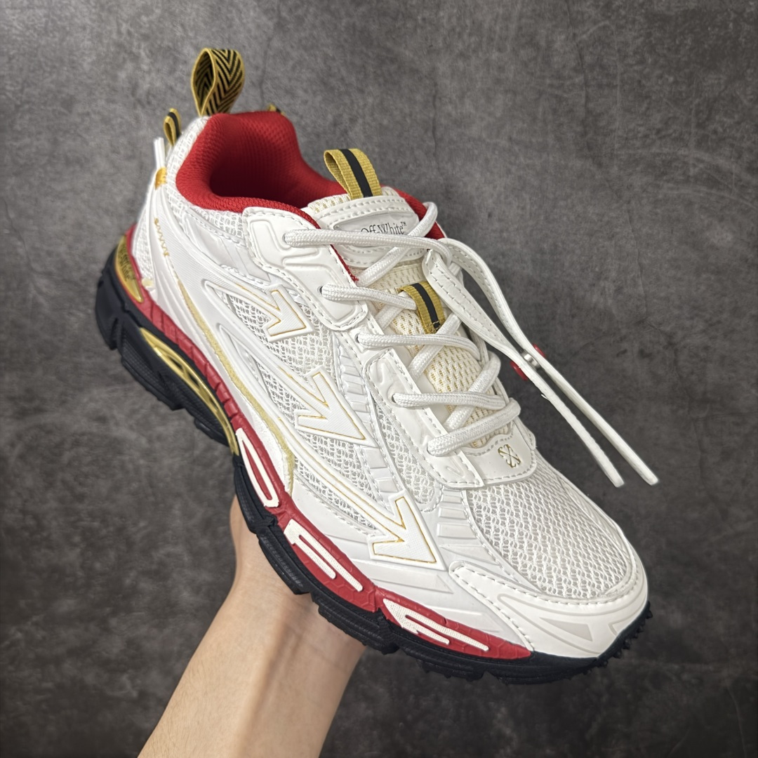 图片[3]-【纯原OK版本】Off-White OW最新款跑鞋 复古休闲鞋 百分百原盒正确版 原楦原纸板数据开发 4层分离大底#鞋面采用3d立体打印和多种材料拼接而成#防滑耐磨透气性轻便跑鞋 作为曾经爆火 并且定位奢潮领域的标志性品牌 Off-White 仍需要不断更新符合当下潮流时尚的复古运动鞋款，以期收获基本盘消费者的关注 此次更新的 Off-White 新款运动鞋将经典复古老爹鞋细节设计更加夸张化 并将标志性箭头设计置于显著位置 除此之外 整个系列的色彩搭配也可谓纷繁多样 总有一款适合你 尺码：36 37 38 39 40 41 42 43 44 45 46 47-选品中心