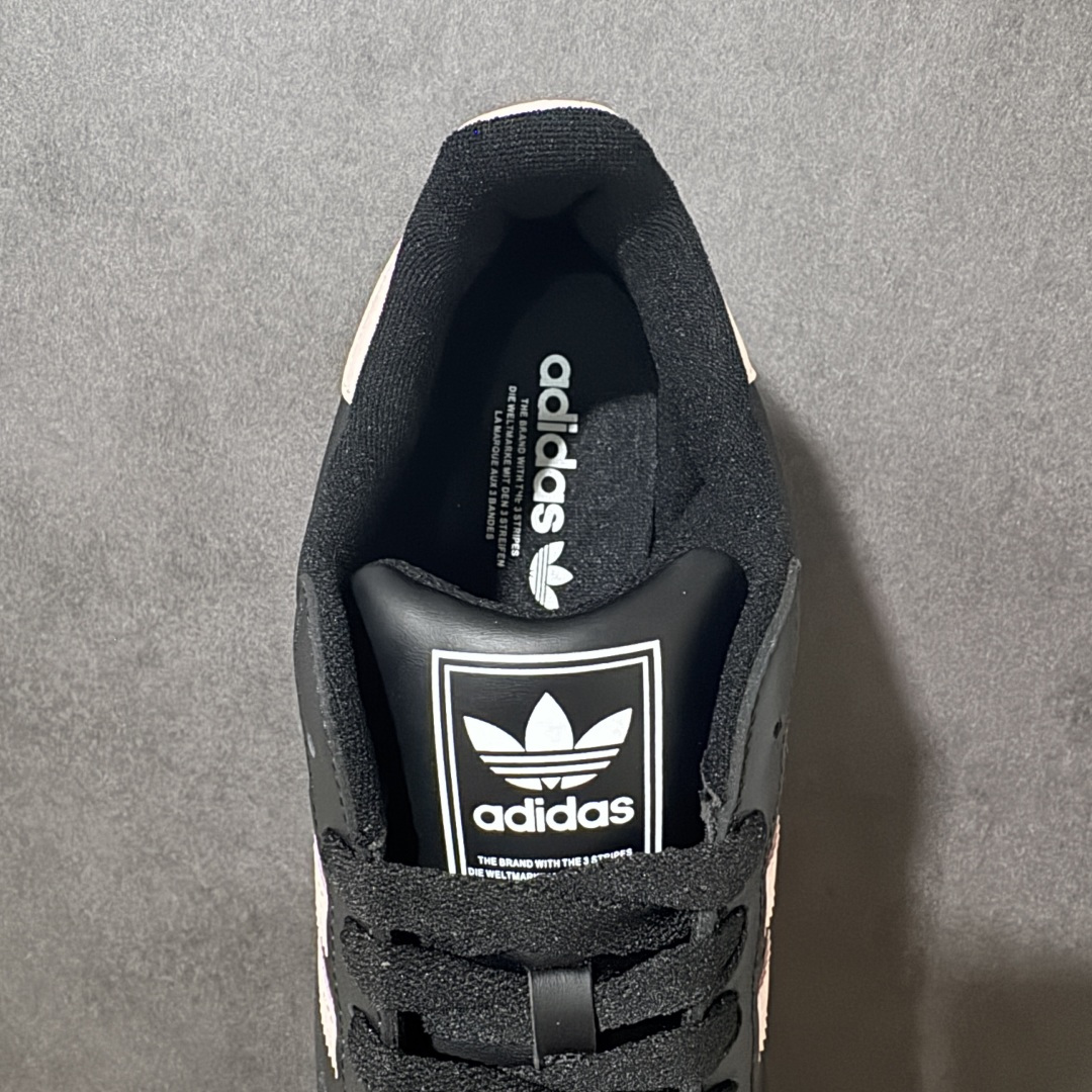 图片[6]-【H11顶级头层版】adidas originals Superstar 2 贝壳头 简约经典 舒适时尚 复古板鞋 男女同款 黑白 货号：JI0079 全新升级版 皮料改进至头层原厂皮 原盒 原底原料 开模打造 原厂织唛鞋标 高精密准度 原楦原纸板开发 匹配原版98%以上 后跟垫棉独家呈现 反口里弧度正确 原厂鞋垫 背胶 后跟电绣针数 与正品一致 原厂皮料 原厂车缝线 质感无敌 皮料切割干净 无任何毛边 清洁度细节完美 进口港宝加持 后跟自然饱满 还原公司包裹性 鞋面采用原装数据贴合技术 全方位贴合包裹脚型 鞋跟部鞋底牵引设计 提供强大的抓地性能 更适应不同实战场地路面 尺码：35.5 36 36.5 37.5 38 38.5 39 40 40.5 41 42 42.5 43 44 45-选品中心