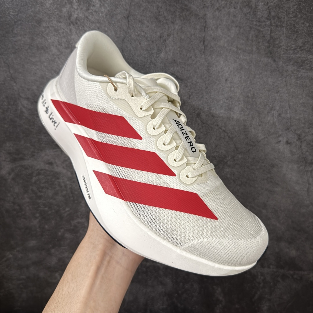图片[3]-【XE版本】Adidas Adizero EVO SL 马拉松竞速专业跑鞋 市场最强版出货 原材料 内置碳板 原厂网纱潮流 超临界发泡大底 脚感软弹度与原版几乎无差别 细节目前市场最接近原版品质 外贸专供 最大做到48码 此款针织网面非常轻薄 纤维间的缝隙很大 可以保证跑步时的透气、排汗效果 鞋舌直接与两侧的内衬和鞋底连接在一起 在跑步过程中不会被鞋舌的左右移动所困扰 在标准鞋带孔的基础上再拓宽一组鞋带孔 适合不同脚型的需求 突破性 EnergyRods 技术，有助于跑者实现更好的成绩 中底独特的LIGHTSTRIKE PRO泡棉材质 微弹感觉在跑步过程中给予了良好的支撑体验 对于顶级精英和高水平进阶跑者来说 ADIOS PRO是一双值得信赖的竞速比赛用鞋 货号：JS1182 尺码：36-48-选品中心