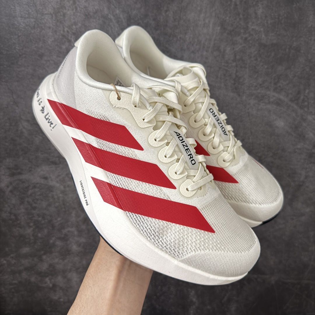 【XE版本】Adidas Adizero EVO SL 马拉松竞速专业跑鞋 市场最强版出货 原材料 内置碳板 原厂网纱潮流 超临界发泡大底 脚感软弹度与原版几乎无差别 细节目前市场最接近原版品质 外贸专供 最大做到48码 此款针织网面非常轻薄 纤维间的缝隙很大 可以保证跑步时的透气、排汗效果 鞋舌直接与两侧的内衬和鞋底连接在一起 在跑步过程中不会被鞋舌的左右移动所困扰 在标准鞋带孔的基础上再拓宽一组鞋带孔 适合不同脚型的需求 突破性 EnergyRods 技术，有助于跑者实现更好的成绩 中底独特的LIGHTSTRIKE PRO泡棉材质 微弹感觉在跑步过程中给予了良好的支撑体验 对于顶级精英和高水平进阶跑者来说 ADIOS PRO是一双值得信赖的竞速比赛用鞋 货号：JS1182 尺码：36-48-选品中心