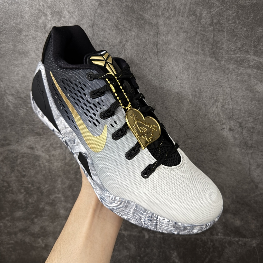 图片[3]-【GX绿x版本】Nike Kobe 9 Elite Low Protro Gigi黑白色 科比九代 货号：FZ7333-002 完美复刻公司货 React科技鞋垫加持 实战配置直接拉满 原楦纸板开发 鞋身流线型、后跟塑形 区分土肥圆 原厂针织鞋面一针一线匹配原版 全身鞋材卡料色独家定制 唯一万针立体刺绣SWOOSH 真实底模最大50.5 实战利器 专供海外市场 独立原厂模具 首批不拼图大几率过验 亲测已过 支持各种高强度实战 无需担心 补货周期极长 脚宽建议买大半码 科比系列前掌偏窄 支持七天无理由退换 尺码： 40 40.5 41 42 42.5 43 44 44.5 45 46 47.5 48.5-选品中心