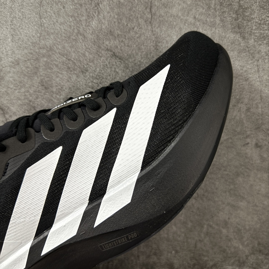 图片[6]-【XE版本】Adidas Adizero EVO SL 马拉松竞速专业跑鞋 市场最强版出货 原材料 内置碳板 原厂网纱潮流 超临界发泡大底 脚感软弹度与原版几乎无差别 细节目前市场最接近原版品质 外贸专供 最大做到48码 此款针织网面非常轻薄 纤维间的缝隙很大 可以保证跑步时的透气、排汗效果 鞋舌直接与两侧的内衬和鞋底连接在一起 在跑步过程中不会被鞋舌的左右移动所困扰 在标准鞋带孔的基础上再拓宽一组鞋带孔 适合不同脚型的需求 突破性 EnergyRods 技术，有助于跑者实现更好的成绩 中底独特的LIGHTSTRIKE PRO泡棉材质 微弹感觉在跑步过程中给予了良好的支撑体验 对于顶级精英和高水平进阶跑者来说 ADIOS PRO是一双值得信赖的竞速比赛用鞋 货号：JP7149 尺码：36-48-选品中心