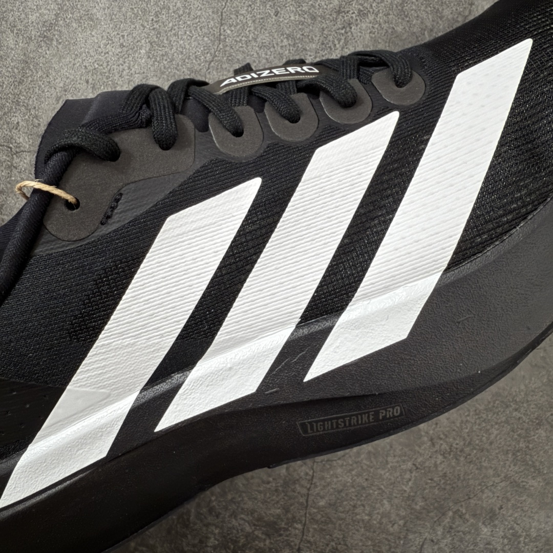 图片[4]-【XE版本】Adidas Adizero EVO SL 马拉松竞速专业跑鞋 市场最强版出货 原材料 内置碳板 原厂网纱潮流 超临界发泡大底 脚感软弹度与原版几乎无差别 细节目前市场最接近原版品质 外贸专供 最大做到48码 此款针织网面非常轻薄 纤维间的缝隙很大 可以保证跑步时的透气、排汗效果 鞋舌直接与两侧的内衬和鞋底连接在一起 在跑步过程中不会被鞋舌的左右移动所困扰 在标准鞋带孔的基础上再拓宽一组鞋带孔 适合不同脚型的需求 突破性 EnergyRods 技术，有助于跑者实现更好的成绩 中底独特的LIGHTSTRIKE PRO泡棉材质 微弹感觉在跑步过程中给予了良好的支撑体验 对于顶级精英和高水平进阶跑者来说 ADIOS PRO是一双值得信赖的竞速比赛用鞋 货号：JP7149 尺码：36-48-选品中心