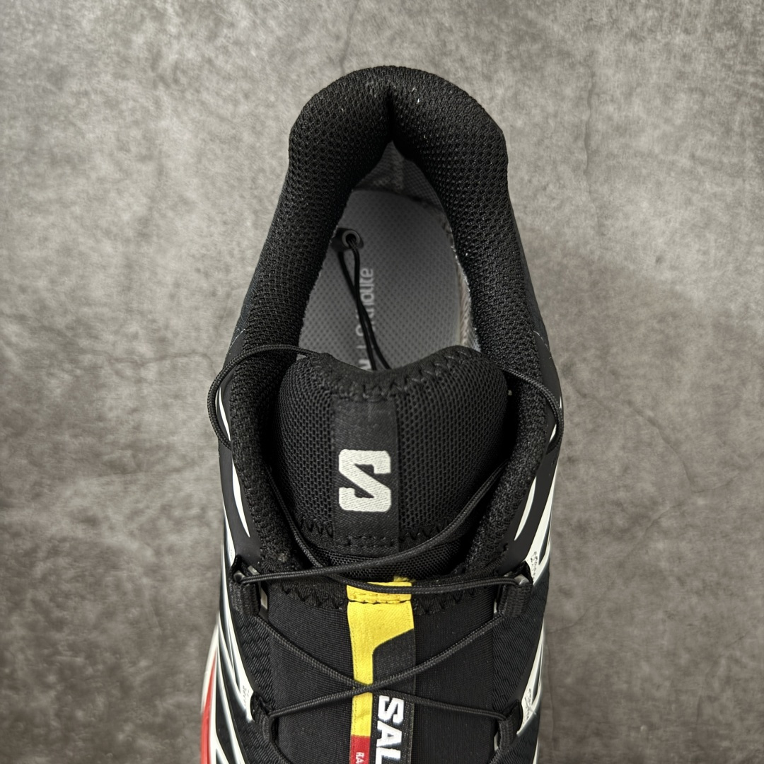 图片[8]-【公司级】 Salomon XT-6 Gore-Tex防水款 萨洛蒙复古潮流户外机能登山跑鞋 黑红色 479749 纯原外贸平台特供订单 耗时半年巨作 全套原纸板楦头开发 原厂特供网布配套加持 确保原汁原味 完美呈现版型 原档数据独家私模五层组合大底 原装Ortholite轻量化鞋垫 中底布带钢印编号 原厂TPU锁扣 进口港宝加持 后跟自然饱满 还原公司包裹性 鞋面以“锯齿”状的包裹系统呈现 在基色底之下加入了各种色点缀 将公司的最新技术和时尚前卫的造型融入耐用的长跑款式中 鞋面由 TPU 薄膜制成 并焊接在高耐磨网眼上 使其既时尚又坚固 由 ACS底盘支撑 可增强稳定性和支撑力 以及由橡胶凸耳 Contragrip外底覆盖的 EVA 缓冲中底 旨在应对崎岖的地形 鞋舌上的彩色Salomon 标签、Quicklace 系统以及鞋头、鞋舌和鞋跟上的附加品牌使细节更加完美 让穿着者可以轻松驾驭户外与通勤下的任何运动生活场景 无缝鞋身户外随意纵横 颜值与脚感兼备 出街通勤 绝对非常吸睛 你值得拥有 尺码：36 36.5 37.5 38 38.5 39 40 40.5 41 42 42.5 43 44 44.5 45-选品中心
