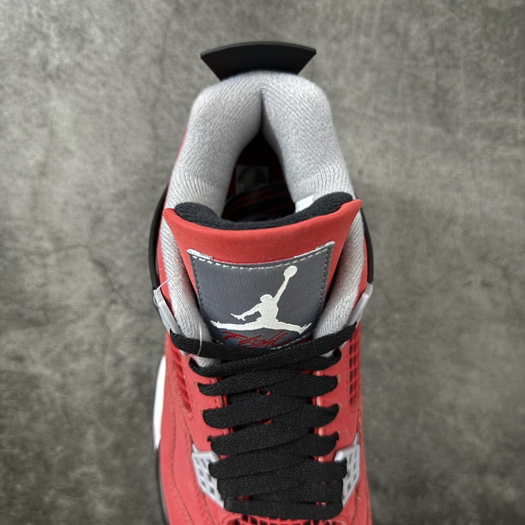 图片[8]-【KZ神头层版】Air Jordan 4 Retro AJ4 2026复刻公牛红黑 FQ8138-600 原汁原味完美呈现四代版型 一比一鞋头弧度高度趴度鞋身弧度 原厂麂皮绒皮料材质 数据细节工艺流程均保持公司一致 细节品控鞋型随意秒杀市面版本 原厂TPU网格鞋带扣 正确内里网布 菱角分明不变形无多余毛边 柔软性质感一致于原鞋 原厂织唛标 原厂飞人电绣工艺 独家绑鞋带手法 印刷中底布 四线拉帮 米色美纹纸贴合固定 进口港宝加持 后跟自然饱满 全鞋荧光划线卡点 追求极致完美 每一双都是工艺品 多重QC质检 超越公司货的品控标准 实实在在的免检产品 尺码：40-48.5-选品中心