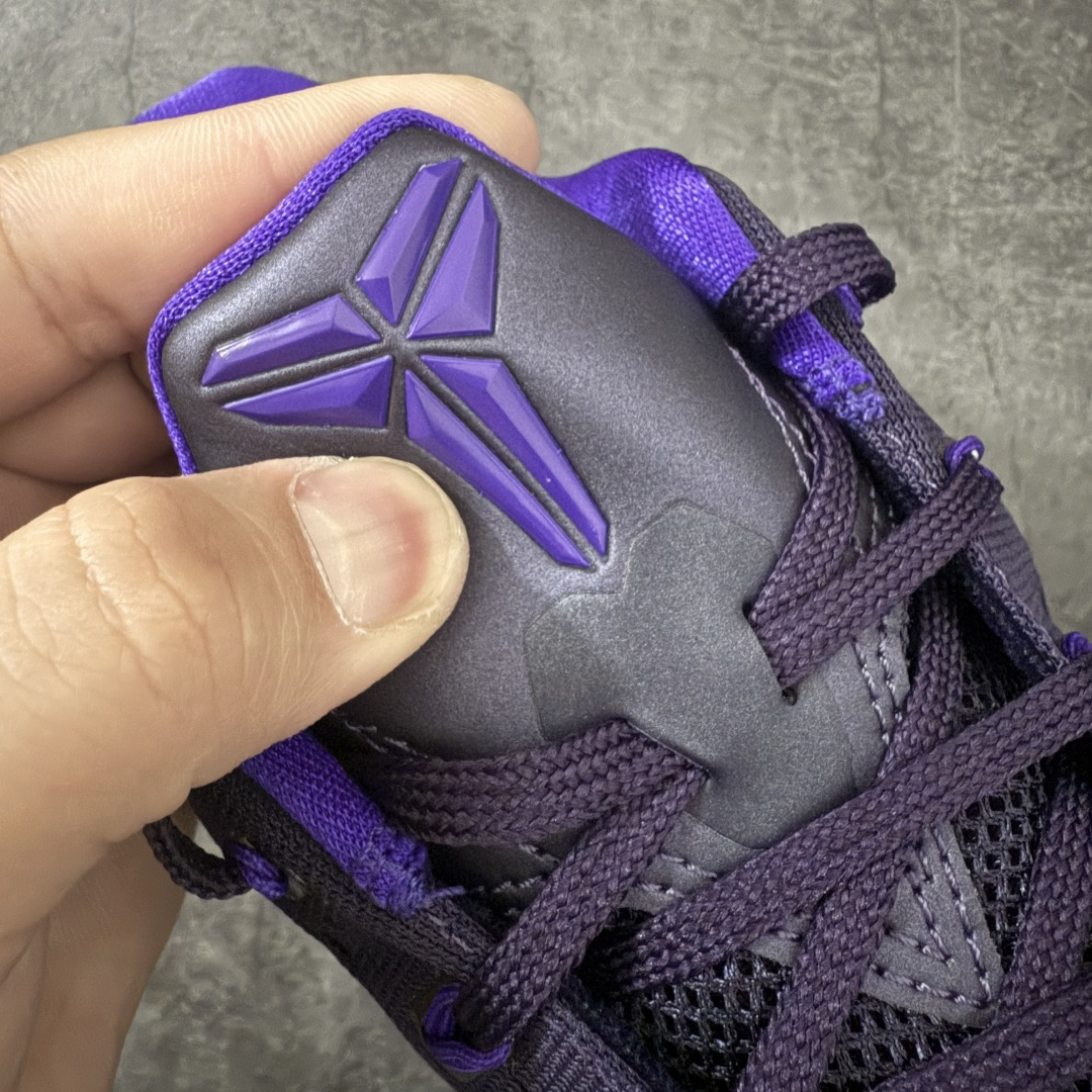图片[6]-【S2纯原】NK Kobe 9 Low EM PE 科比九代舒适减震防滑低帮篮球鞋 紫色 IH1401-500 React科技鞋垫加持 实战配置直接拉满 原楦纸板开发 鞋身流线型、后跟塑形 区分土肥圆 原厂针织鞋面一针一线匹配原版 全身鞋材卡料色独家定制 唯一万针立体刺绣SWOOSH 真实底模最大48.5 实战利器 专供海外市场 尺码：40 40.5 41 42 42.5 43 44 44.5 45 46 47.5 48.5 （脚宽、脚胖 建议买大半码）-选品中心