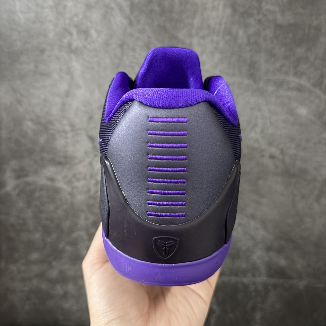 图片[4]-【S2纯原】NK Kobe 9 Low EM PE 科比九代舒适减震防滑低帮篮球鞋 紫色 IH1401-500 React科技鞋垫加持 实战配置直接拉满 原楦纸板开发 鞋身流线型、后跟塑形 区分土肥圆 原厂针织鞋面一针一线匹配原版 全身鞋材卡料色独家定制 唯一万针立体刺绣SWOOSH 真实底模最大48.5 实战利器 专供海外市场 尺码：40 40.5 41 42 42.5 43 44 44.5 45 46 47.5 48.5 （脚宽、脚胖 建议买大半码）-选品中心