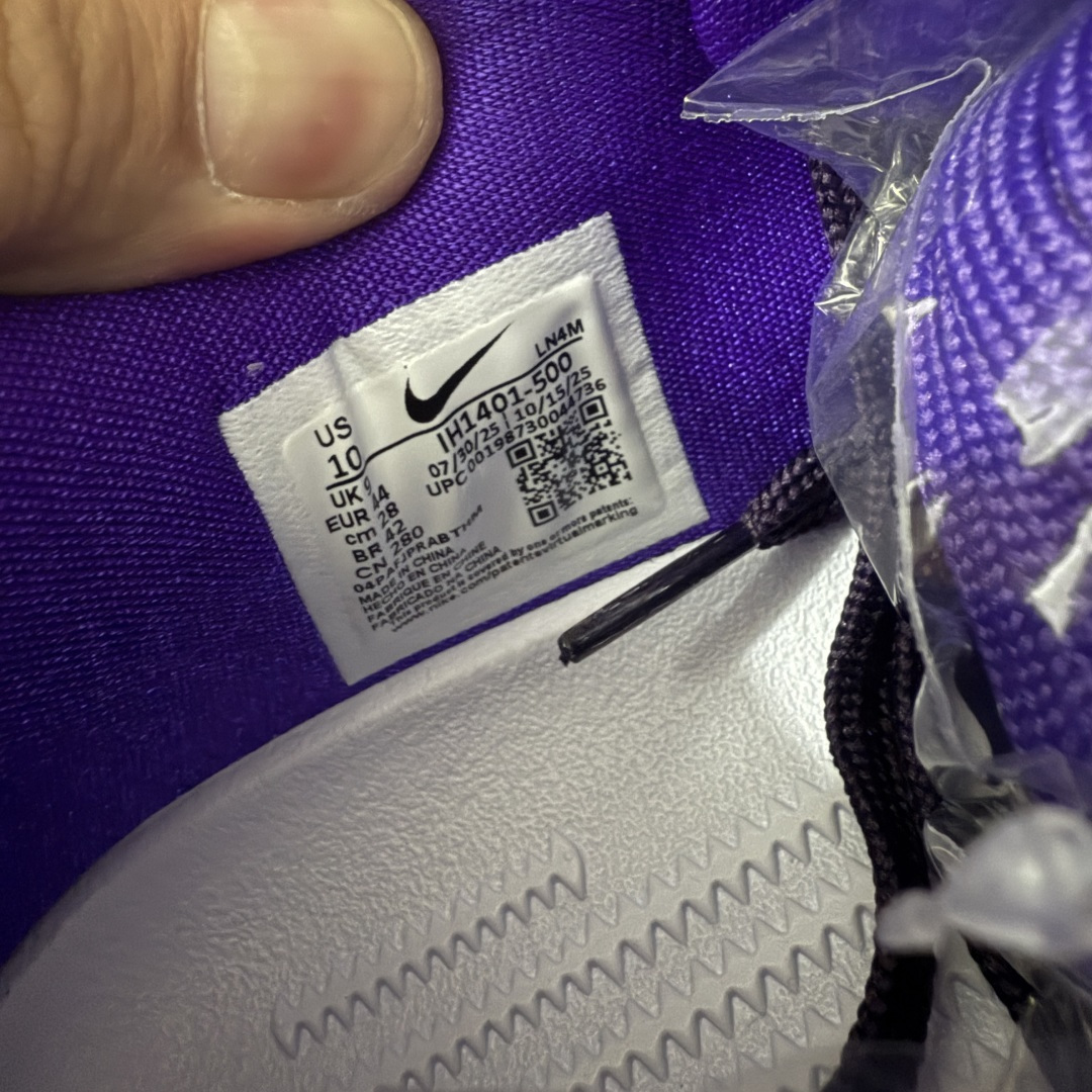 图片[7]-【S2纯原】NK Kobe 9 Low EM PE 科比九代舒适减震防滑低帮篮球鞋 紫色 IH1401-500 React科技鞋垫加持 实战配置直接拉满 原楦纸板开发 鞋身流线型、后跟塑形 区分土肥圆 原厂针织鞋面一针一线匹配原版 全身鞋材卡料色独家定制 唯一万针立体刺绣SWOOSH 真实底模最大48.5 实战利器 专供海外市场 尺码：40 40.5 41 42 42.5 43 44 44.5 45 46 47.5 48.5 （脚宽、脚胖 建议买大半码）-选品中心