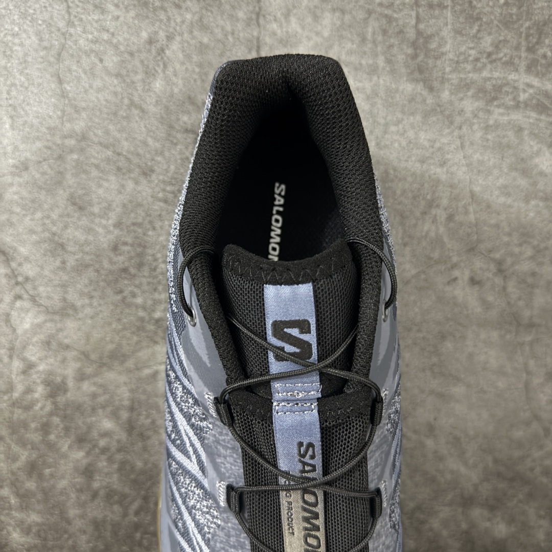 图片[8]-【巅峰版】 Salomon XT-6 灰蓝色 萨洛蒙复古潮流户外机能登山跑鞋 478739 纯原外贸平台特供订单 耗时半年巨作 全套原纸板楦头开发 原厂特供网布配套加持 确保原汁原味 完美呈现版型 原档数据独家私模五层组合大底 原装Ortholite轻量化鞋垫 中底布带钢印编号 原厂TPU锁扣 进口港宝加持 后跟自然饱满 还原公司包裹性 鞋面以“锯齿”状的包裹系统呈现 在基色底之下加入了各种色点缀 将公司的最新技术和时尚前卫的造型融入耐用的长跑款式中 鞋面由 TPU 薄膜制成 并焊接在高耐磨网眼上 使其既时尚又坚固 由 ACS底盘支撑 可增强稳定性和支撑力 以及由橡胶凸耳 Contragrip外底覆盖的 EVA 缓冲中底 旨在应对崎岖的地形 鞋舌上的彩色Salomon 标签、Quicklace 系统以及鞋头、鞋舌和鞋跟上的附加品牌使细节更加完美 让穿着者可以轻松驾驭户外与通勤下的任何运动生活场景 无缝鞋身户外随意纵横 颜值与脚感兼备 出街通勤 绝对非常吸睛 你值得拥有 尺码：36 36.5 37.5 38 38.5 39 40 40.5 41 42 42.5 43 44 44.5 45-选品中心