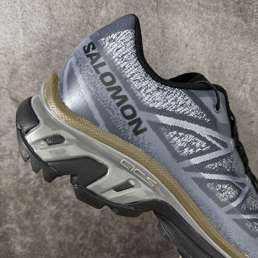 图片[7]-【巅峰版】 Salomon XT-6 灰蓝色 萨洛蒙复古潮流户外机能登山跑鞋 478739 纯原外贸平台特供订单 耗时半年巨作 全套原纸板楦头开发 原厂特供网布配套加持 确保原汁原味 完美呈现版型 原档数据独家私模五层组合大底 原装Ortholite轻量化鞋垫 中底布带钢印编号 原厂TPU锁扣 进口港宝加持 后跟自然饱满 还原公司包裹性 鞋面以“锯齿”状的包裹系统呈现 在基色底之下加入了各种色点缀 将公司的最新技术和时尚前卫的造型融入耐用的长跑款式中 鞋面由 TPU 薄膜制成 并焊接在高耐磨网眼上 使其既时尚又坚固 由 ACS底盘支撑 可增强稳定性和支撑力 以及由橡胶凸耳 Contragrip外底覆盖的 EVA 缓冲中底 旨在应对崎岖的地形 鞋舌上的彩色Salomon 标签、Quicklace 系统以及鞋头、鞋舌和鞋跟上的附加品牌使细节更加完美 让穿着者可以轻松驾驭户外与通勤下的任何运动生活场景 无缝鞋身户外随意纵横 颜值与脚感兼备 出街通勤 绝对非常吸睛 你值得拥有 尺码：36 36.5 37.5 38 38.5 39 40 40.5 41 42 42.5 43 44 44.5 45-选品中心