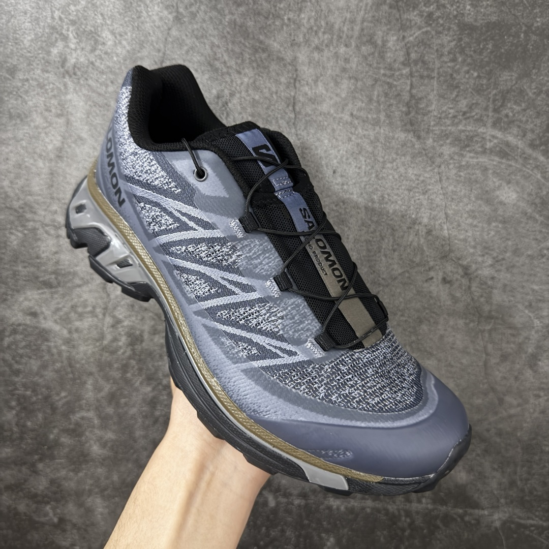 图片[3]-【巅峰版】 Salomon XT-6 灰蓝色 萨洛蒙复古潮流户外机能登山跑鞋 478739 纯原外贸平台特供订单 耗时半年巨作 全套原纸板楦头开发 原厂特供网布配套加持 确保原汁原味 完美呈现版型 原档数据独家私模五层组合大底 原装Ortholite轻量化鞋垫 中底布带钢印编号 原厂TPU锁扣 进口港宝加持 后跟自然饱满 还原公司包裹性 鞋面以“锯齿”状的包裹系统呈现 在基色底之下加入了各种色点缀 将公司的最新技术和时尚前卫的造型融入耐用的长跑款式中 鞋面由 TPU 薄膜制成 并焊接在高耐磨网眼上 使其既时尚又坚固 由 ACS底盘支撑 可增强稳定性和支撑力 以及由橡胶凸耳 Contragrip外底覆盖的 EVA 缓冲中底 旨在应对崎岖的地形 鞋舌上的彩色Salomon 标签、Quicklace 系统以及鞋头、鞋舌和鞋跟上的附加品牌使细节更加完美 让穿着者可以轻松驾驭户外与通勤下的任何运动生活场景 无缝鞋身户外随意纵横 颜值与脚感兼备 出街通勤 绝对非常吸睛 你值得拥有 尺码：36 36.5 37.5 38 38.5 39 40 40.5 41 42 42.5 43 44 44.5 45-选品中心