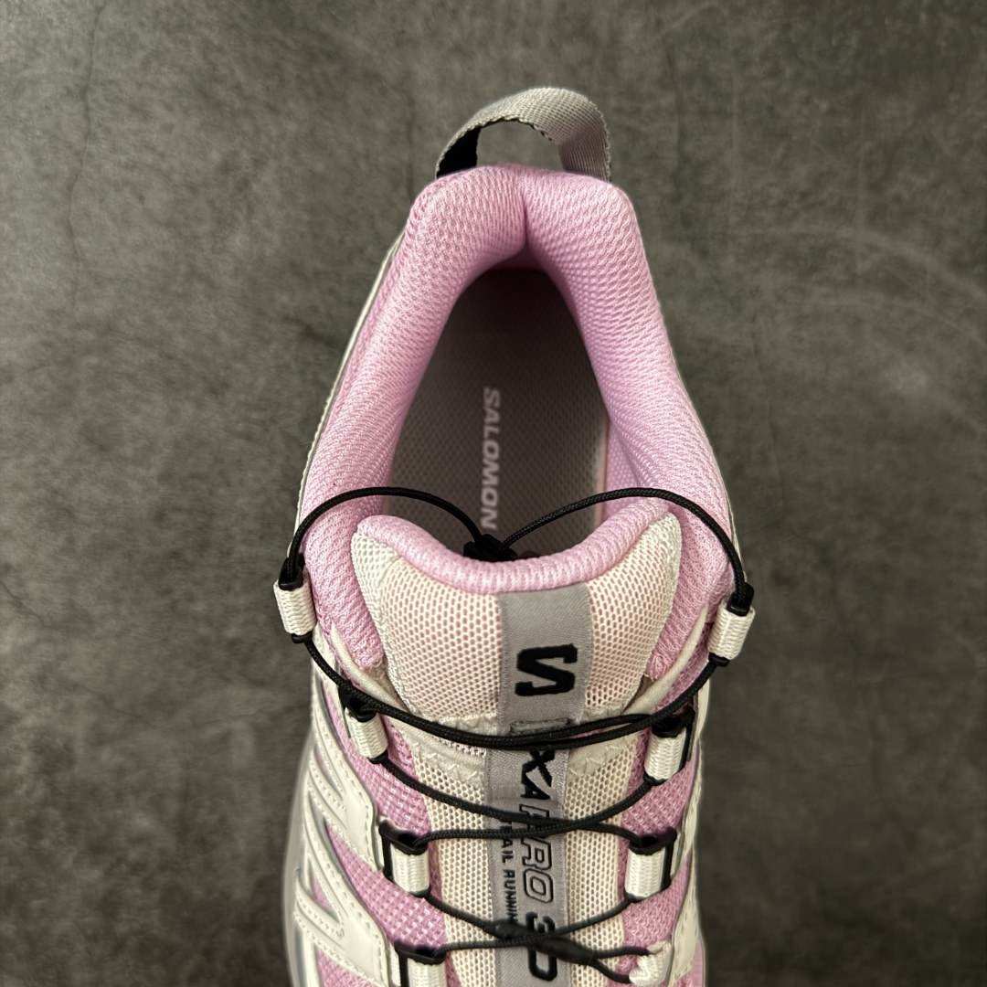 图片[8]-【Goat版】SALOMON萨洛蒙 × atoms pink XA PRO 3D 樱花 百搭舒适 低帮 户外功能鞋 男女同款 粉灰色 479886 纯原外贸平台特供订 全套原纸板楦头开发 原厂特供网布配套加持 确保原汁原味 完美呈现版型 原档数据独家私模五层组合大底 男女鞋同步官方开发 原装Ortholite轻量化鞋垫 中底布带钢印编号 原厂TPU锁扣 进口港宝加持 后跟自然饱满 还原公司包裹性 鞋面采用SENSIFT贴合技术 全方位贴合包裹脚型 鞋跟部鞋底牵引设计 提供强大的抓地性能 更适应野外崎岖不平的道路 其3D ADVANCED CHASSIS底盘 材料轻量大化 钉齿设计更具稳定性 防护性 鞋底易磨损区运用CONTAGRIP高耐磨材料 应对城市硬质路面长距离跑考验 尺码：36 36.5 37.5 38 38.5 39 40 40.5 41 42 42.5 43 44 44.5 45 46-选品中心