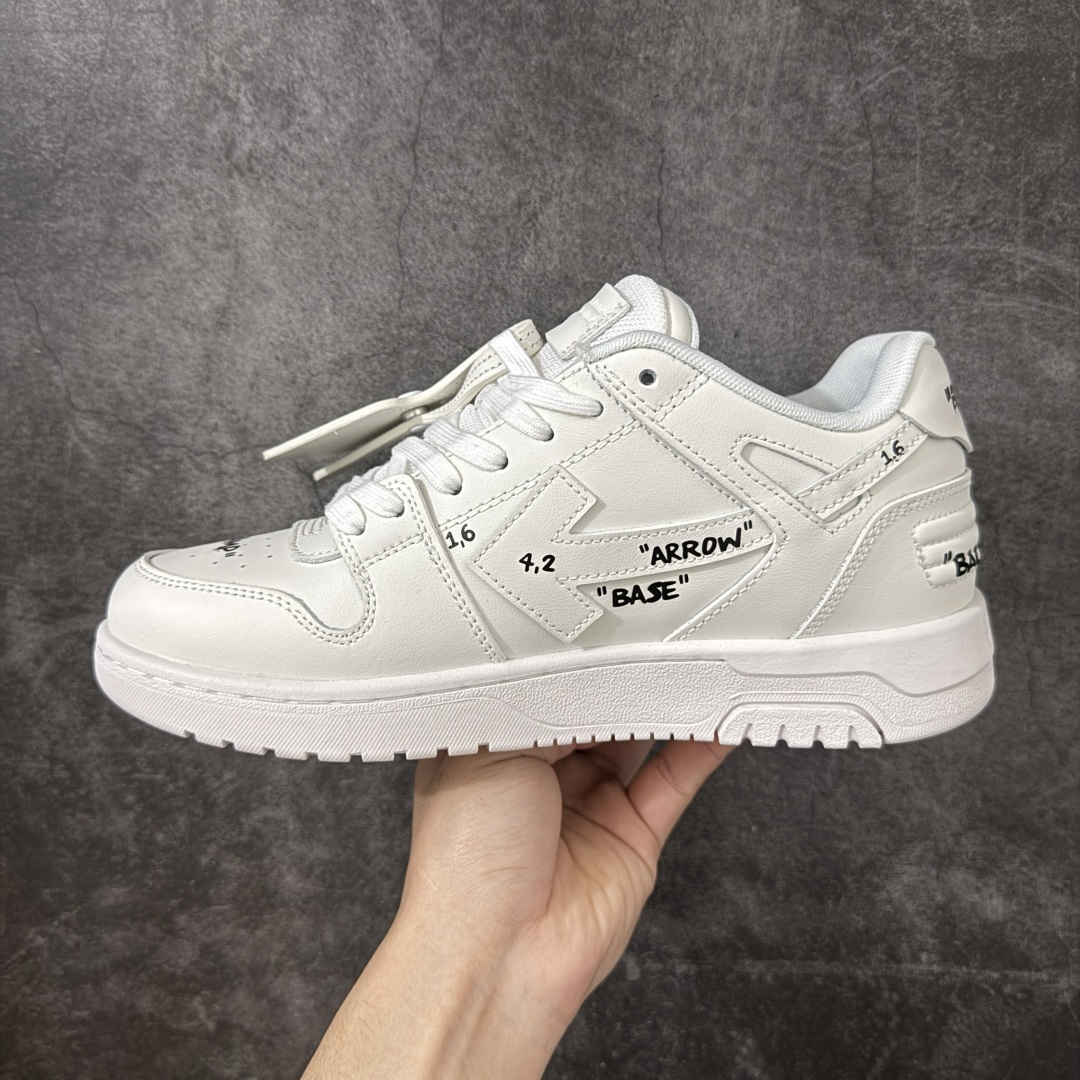 图片[2]-【纯原版】OFF-WHITE Out Of Office OW低帮时尚板鞋 白绿 杨幂同款 由经典配色打造 箭头符号、ZipTie 标签、1ogo印花等经典元素皆在此呈现 让人一眼明了 Off-White 的潮流身份 单品以黑白配色皮质制成 饰有品牌标志性 zip Tie 束线带吊牌 侧面饰有 Arrows 图案 展现出品牌对街头风格的偏爱 原厂原档案开发 原盒原标原厂头层皮料 官方原版设计 做工细节全方位对比原鞋 尺码：36 37 38 39 40 41 42 43 44 45 46 47-选品中心