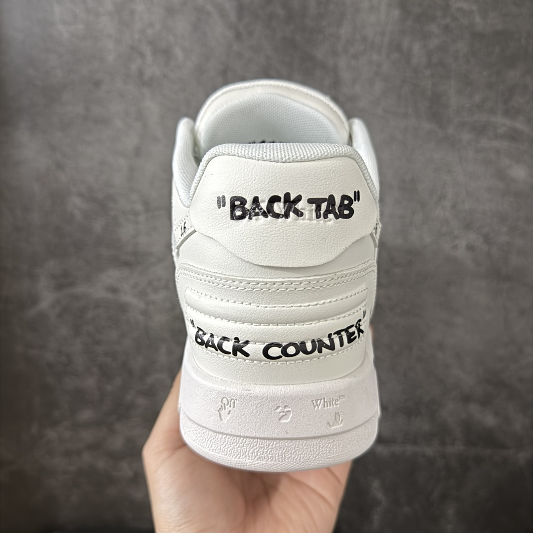 图片[4]-【纯原版】OFF-WHITE Out Of Office OW低帮时尚板鞋 白绿 杨幂同款 由经典配色打造 箭头符号、ZipTie 标签、1ogo印花等经典元素皆在此呈现 让人一眼明了 Off-White 的潮流身份 单品以黑白配色皮质制成 饰有品牌标志性 zip Tie 束线带吊牌 侧面饰有 Arrows 图案 展现出品牌对街头风格的偏爱 原厂原档案开发 原盒原标原厂头层皮料 官方原版设计 做工细节全方位对比原鞋 尺码：36 37 38 39 40 41 42 43 44 45 46 47-选品中心