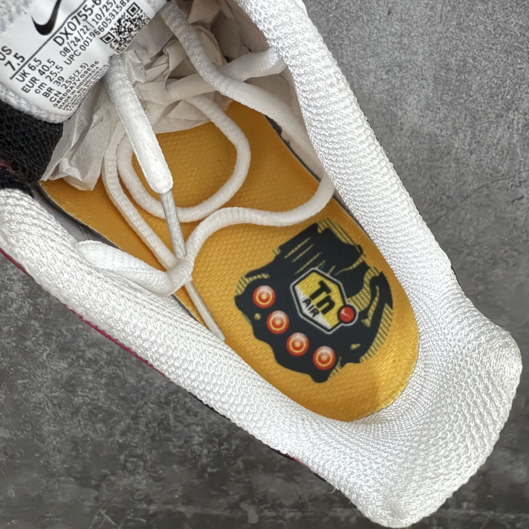 图片[8]-【Max纯原版】Nike Air Max Plus TN气垫系列跑鞋 全新一比一高端版本 真正的市场T1品质 更多配色陆续出货 真正的用心研发 一点一点抠出来的 品质 品控细节 随便闭眼对比市场任何版本 全套原纸板楦头开发 完美呈现版型 工艺流程均与原鞋保持一致 Turned Air 中底缓震技术 鞋面弧度与大底弧度一致 鞋头正确TPU材质 鞋面高频TPU材质1.0厚度 原鞋一致层次感 超越公司货的品控标准 多道QC质检 货号：DX0755-600 尺码：36 36.5 37.5 38 38.5 39 40 40.5 41 42 42.5 43 44 44.5 45 46-选品中心