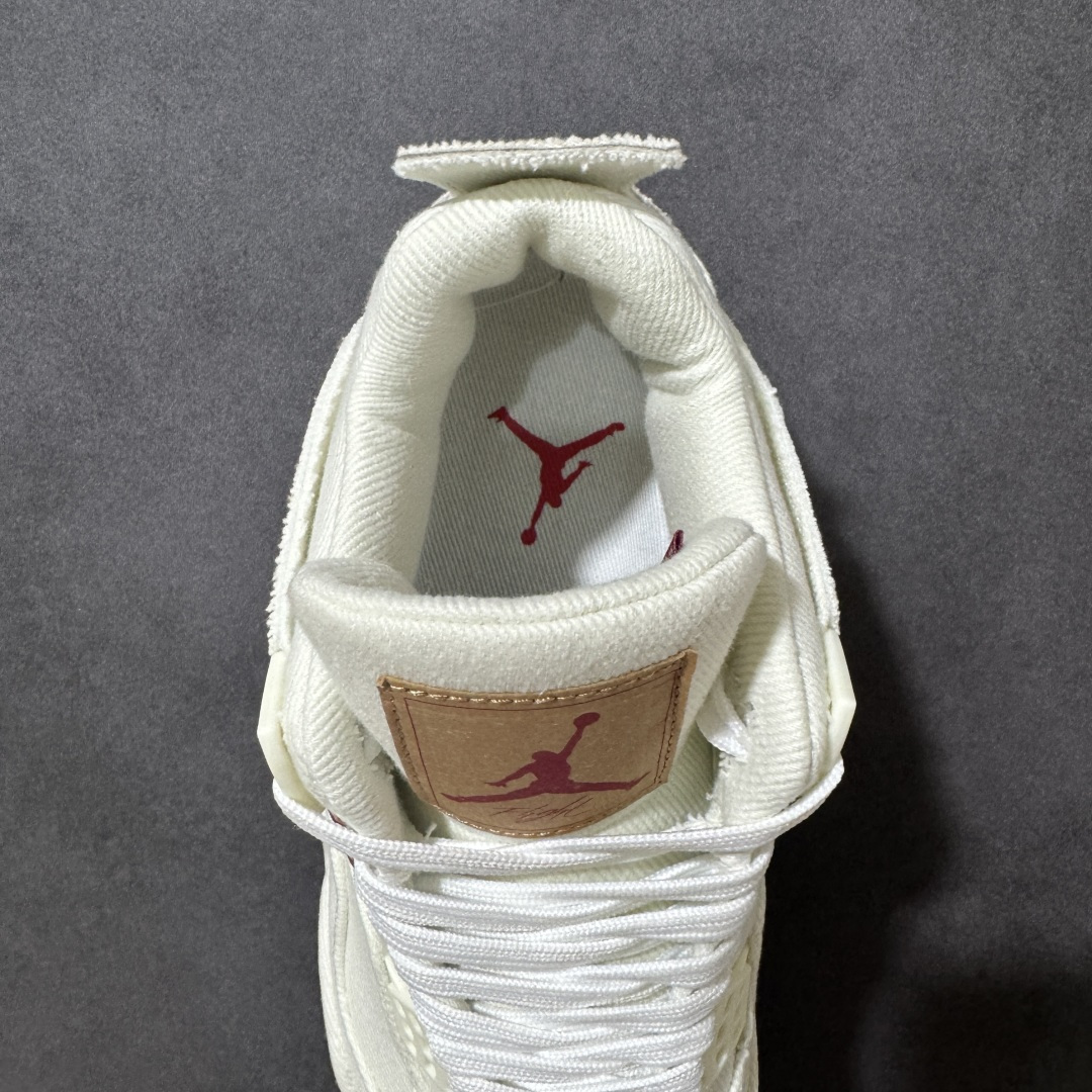 图片[6]-【公司级】Air Jordan AJ4 Retro 原楦原纸板同源开发 完美呈现乔4的版型 内侧正确双色网格 还原细节 正确气垫颜色 正确网格工艺 正确拉帮工艺 全鞋原装材料制作 原档案原模具打造 货号：AO2571-100 尺码：36-46带半码-选品中心