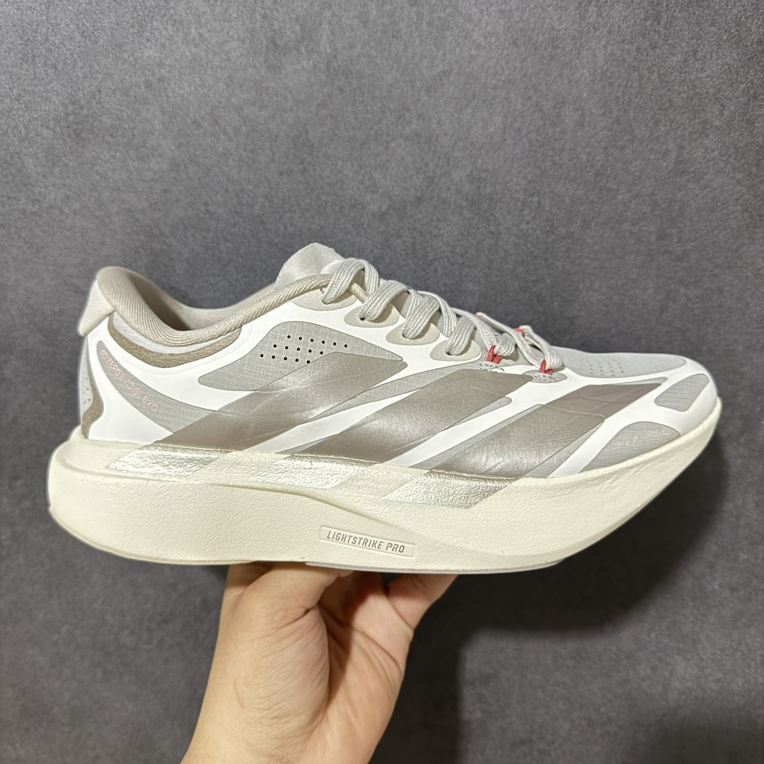 【公司级】Adidas Adizero Evo SL EXO 阿迪达斯 舒适百搭防滑耐磨 低帮 休闲跑步鞋 中底配置方面搭载全掌Lightstrike Pro 鞋面采用透气网面 契合日常训练鞋的定位 外底给到了橡胶 更加防滑耐磨 货号：KI4789 尺码：36 36.5 37 38 38.5 39 40 40.5 41 42 42.5 43 44 45-选品中心