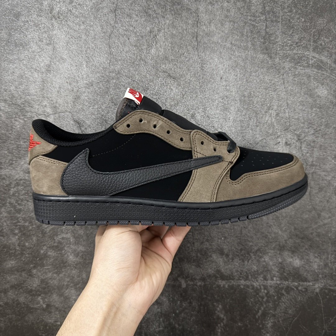 【KZ纯原】Travis Scott x Air Jordan AJ1 Low OG SP TS联名倒钩低帮棕黑 DM7866-202 原材料软头层皮料 国内一线头部知名大厂出品 高端外贸零售专供品质 版型细节完美 原鞋原楦头纸板开发 原厂防尘纸 极致一眼正品既视感 尺码：36-47.5-选品中心
