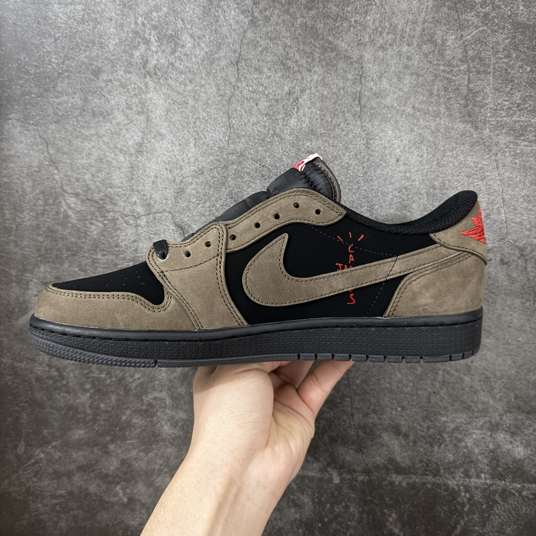 图片[2]-【KZ纯原】Travis Scott x Air Jordan AJ1 Low OG SP TS联名倒钩低帮棕黑 DM7866-202 原材料软头层皮料 国内一线头部知名大厂出品 高端外贸零售专供品质 版型细节完美 原鞋原楦头纸板开发 原厂防尘纸 极致一眼正品既视感 尺码：36-47.5-选品中心