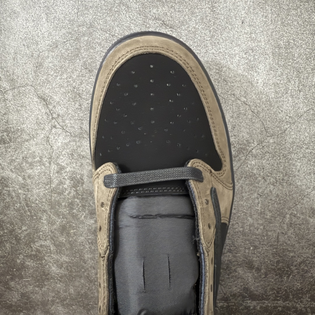 图片[5]-【KZ纯原】Travis Scott x Air Jordan AJ1 Low OG SP TS联名倒钩低帮棕黑 DM7866-202 原材料软头层皮料 国内一线头部知名大厂出品 高端外贸零售专供品质 版型细节完美 原鞋原楦头纸板开发 原厂防尘纸 极致一眼正品既视感 尺码：36-47.5-选品中心