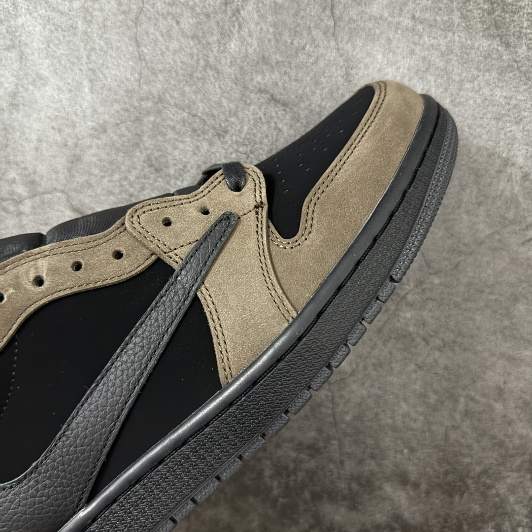 图片[6]-【KZ纯原】Travis Scott x Air Jordan AJ1 Low OG SP TS联名倒钩低帮棕黑 DM7866-202 原材料软头层皮料 国内一线头部知名大厂出品 高端外贸零售专供品质 版型细节完美 原鞋原楦头纸板开发 原厂防尘纸 极致一眼正品既视感 尺码：36-47.5-选品中心