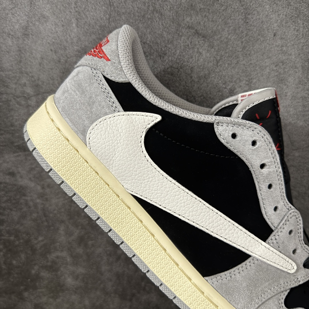 图片[7]-【KZ纯原】Travis Scott x Air Jordan AJ1 Low OG SP TS联名倒钩低帮灰黑 DM7866-010 原材料软头层皮料 国内一线头部知名大厂出品 高端外贸零售专供品质 版型细节完美 原鞋原楦头纸板开发 原厂防尘纸 极致一眼正品既视感 尺码：36-47.5-选品中心