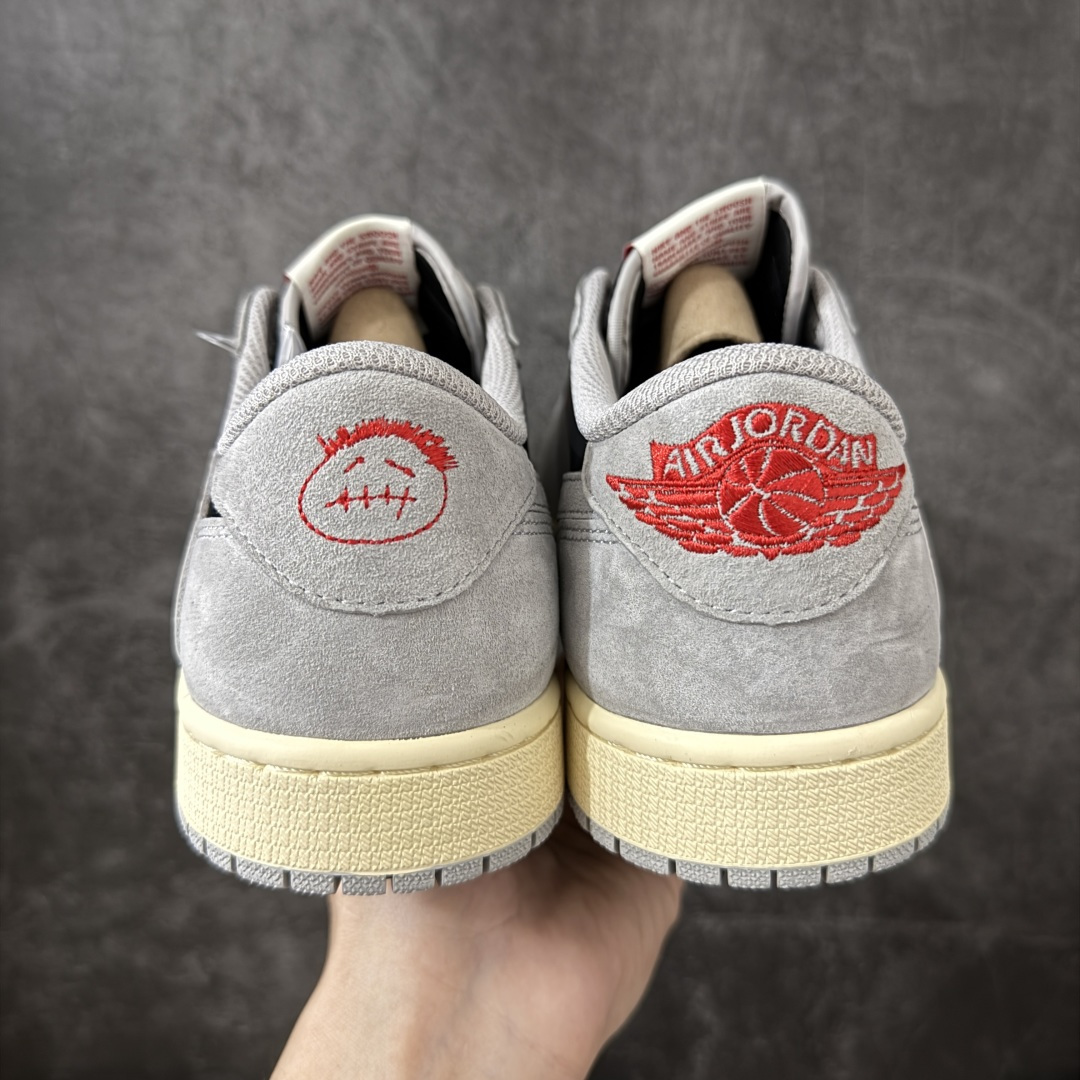 图片[4]-【KZ纯原】Travis Scott x Air Jordan AJ1 Low OG SP TS联名倒钩低帮灰黑 DM7866-010 原材料软头层皮料 国内一线头部知名大厂出品 高端外贸零售专供品质 版型细节完美 原鞋原楦头纸板开发 原厂防尘纸 极致一眼正品既视感 尺码：36-47.5-选品中心