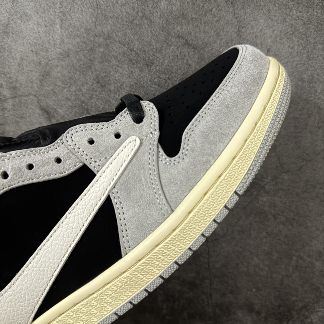 图片[6]-【KZ纯原】Travis Scott x Air Jordan AJ1 Low OG SP TS联名倒钩低帮灰黑 DM7866-010 原材料软头层皮料 国内一线头部知名大厂出品 高端外贸零售专供品质 版型细节完美 原鞋原楦头纸板开发 原厂防尘纸 极致一眼正品既视感 尺码：36-47.5-选品中心