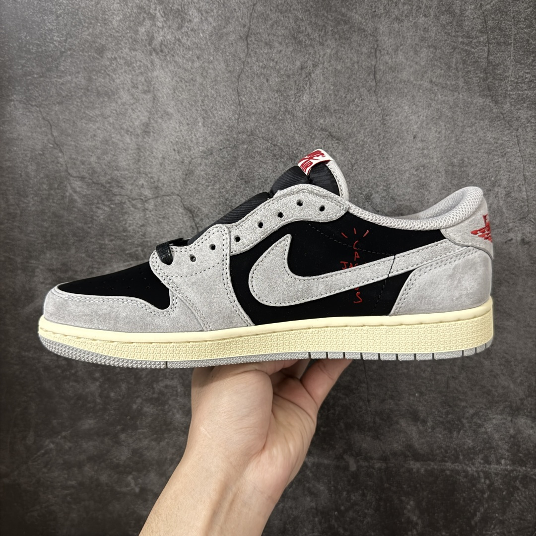 图片[2]-【KZ纯原】Travis Scott x Air Jordan AJ1 Low OG SP TS联名倒钩低帮灰黑 DM7866-010 原材料软头层皮料 国内一线头部知名大厂出品 高端外贸零售专供品质 版型细节完美 原鞋原楦头纸板开发 原厂防尘纸 极致一眼正品既视感 尺码：36-47.5-选品中心