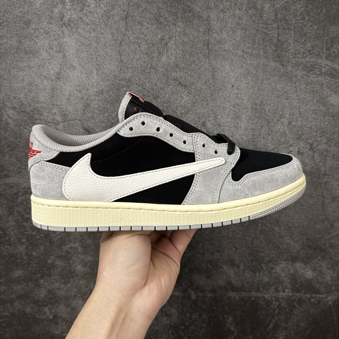 【KZ纯原】Travis Scott x Air Jordan AJ1 Low OG SP TS联名倒钩低帮灰黑 DM7866-010 原材料软头层皮料 国内一线头部知名大厂出品 高端外贸零售专供品质 版型细节完美 原鞋原楦头纸板开发 原厂防尘纸 极致一眼正品既视感 尺码：36-47.5-选品中心