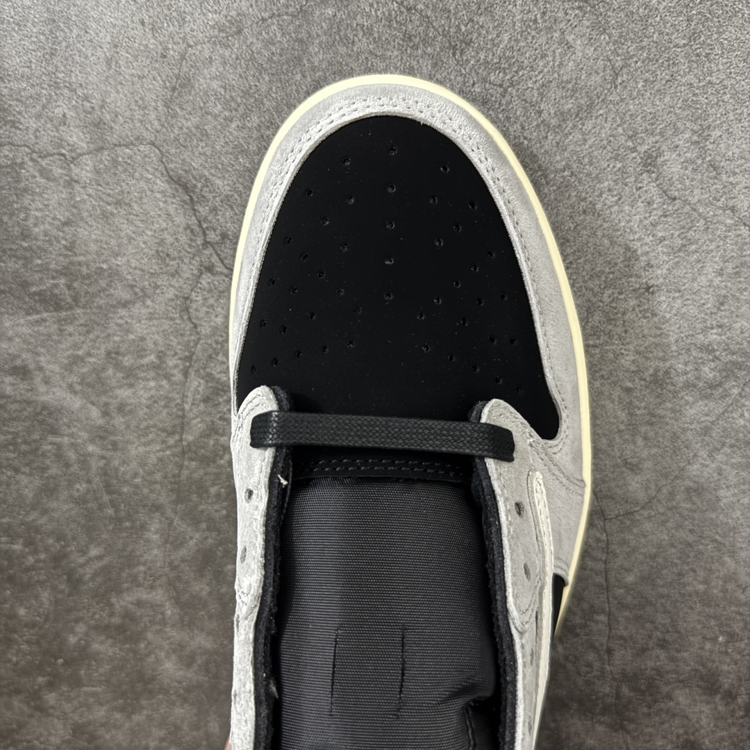 图片[5]-【KZ纯原】Travis Scott x Air Jordan AJ1 Low OG SP TS联名倒钩低帮灰黑 DM7866-010 原材料软头层皮料 国内一线头部知名大厂出品 高端外贸零售专供品质 版型细节完美 原鞋原楦头纸板开发 原厂防尘纸 极致一眼正品既视感 尺码：36-47.5-选品中心