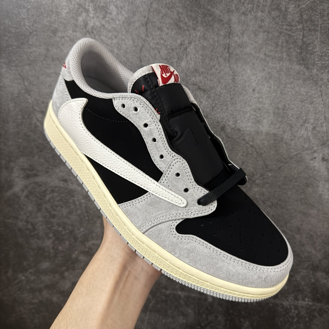 图片[3]-【KZ纯原】Travis Scott x Air Jordan AJ1 Low OG SP TS联名倒钩低帮灰黑 DM7866-010 原材料软头层皮料 国内一线头部知名大厂出品 高端外贸零售专供品质 版型细节完美 原鞋原楦头纸板开发 原厂防尘纸 极致一眼正品既视感 尺码：36-47.5-选品中心