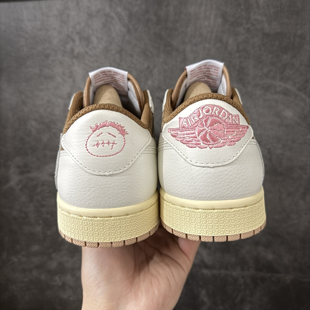 图片[4]-【KZ纯原】Travis Scott x Air Jordan AJ1 Low OG SP TS联名倒钩低帮灰黑 DM7866-106 原材料软头层皮料 国内一线头部知名大厂出品 高端外贸零售专供品质 版型细节完美 原鞋原楦头纸板开发 原厂防尘纸 极致一眼正品既视感 尺码：36-47.5-选品中心